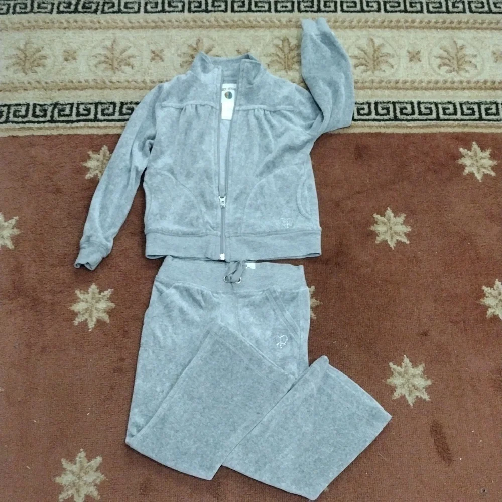 Ruby Moon Grey Girl's kids' 2-piece Matching set, Back to School w/ Pockets, S-4
